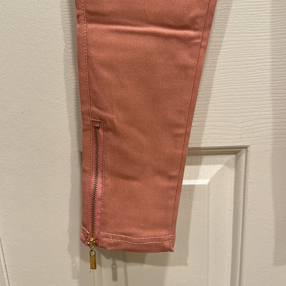 Moto Jeggings in Mauve - Picture 3 of 6